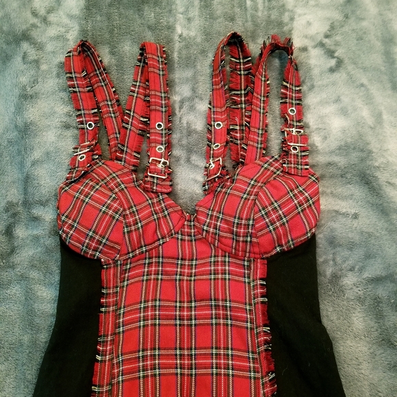 Vintage Lip Service Strappy Plaid Dress - Picture 4 of 9